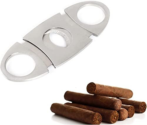 Coupe Cigare, Ciseaux Coupe Cigare, Coupe Cigare Guillotine, Couteau de Cigare de Poche de Cigarette d'acier Inoxydable, Parfaite pour la Plupart Taille de Cigares