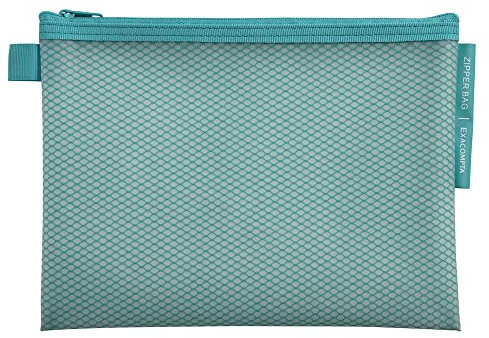 Exacompta - Réf. 37140E - 1 pochette EVA à fermeture éclair en plastique souple Chromaline pastel - format à classer A5 - Pour ranger des fournitures, accessoires de beauté - 3 couleurs aléatoires
