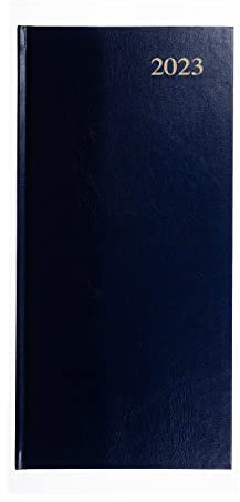 Collins Essential Slimchart Wochenansicht 2023 Terminplaner – Blau – Kalender, Jahr, Wochentagebuch, Tagebuch und Planer für Geschäft, Büro und Privat