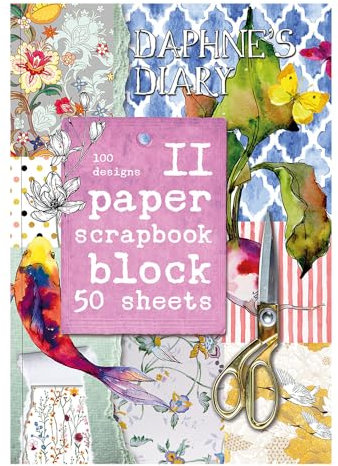 Daphne's Diary Scrapbook 2 - 50 Seiten mit 100 wunderschönen Designs | beidseitig bedrucktes Papier | ideal für die Gestaltung einzigartiger Grußkarten | Hochwertig mit farbigen Illustrationen