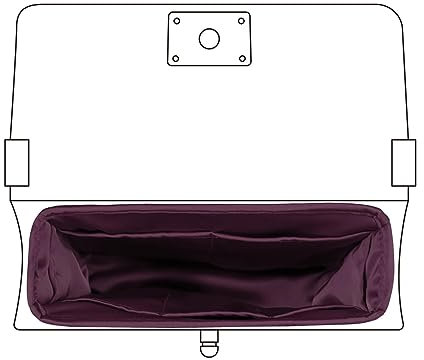 DGAZ Seide Taschen Organizer Einsatz für Chanel Vintage Taschen, Seide Tasche in Tasche Organizer, innentaschen für Luxus-Handtaschen & Tote (Fuchsie, Vintage 30)