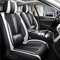 Tuqiang Universal Autositzbezüge Full Set，Vordersitze und Rückbank 5-Sitze Leder Sitzbezüge,Sitzbezug für die meisten Autos, SUVs, Pick-ups,MH97,Schwarz und weiß