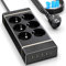 6-Fach Steckdosenleiste USB C PD 20W, Ohuo Mehrfachsteckdose 6 Fach mit USB C Wandmontage, Steckdosenleiste mit Schalter und 5 USB 3m Kabel