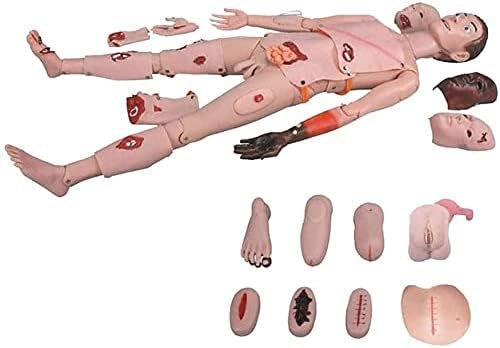 Lehrmodell, multifunktionaler Erste-Hilfe-Trauma-Patientenpflege-Simulator 170 cm Lebensgröße für Studenten, Ausbildung, Medizin