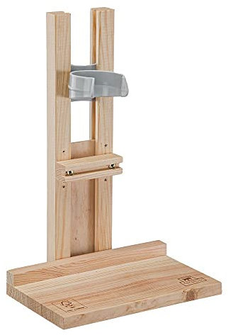 Ferplast Water Dispenser Holder, for Rabbit Water Bottles 300 cc and 600 cc, Wooden Stand, Guinea Pig