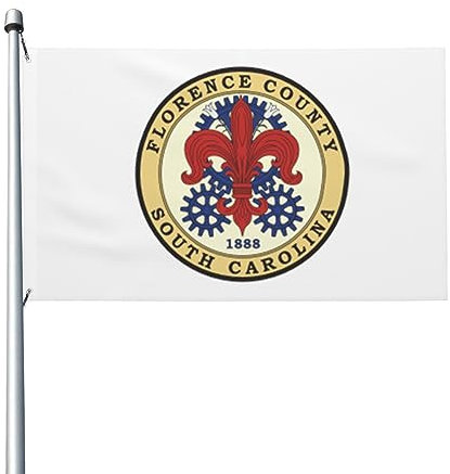 Bandiera della contea di Firenze con sigillo sc, 9,5 x 1,5 m, bandiere a doppia faccia, resistenti decorazioni per esterni, bandiere per feste in casa bandiera di benvenuto