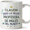 MUGFFINS Tazas Personalizadas para PROFESORA DE INGLÉS mujer - En Español - Mejor del Mundo - 11 oz / 330 ml - Regalo Personalizable original y divertido