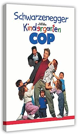 EMIGOS Kindergarten Cop – Arnold Schwarzenegger Filmposter Leinwand Poster Wandkunst Dekor Druck Bild Gemälde für Wohnzimmer Schlafzimmer Dekoration Rahmenstil 60 x 90 cm
