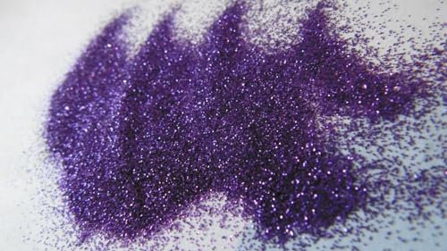 EliteKoopers 10g Dark Purple Sparkling Ultra Fine Glitter Powder, Extra Fine Shine Dust for Nail Art, Christmas Craft, Card Making, Cosmatic Craft