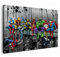 Artmazing | Superhelden Bild Bunt | S-Art Bilder Modern | Leinwandbild XXL für Wohnzimmer | Wandbild Superhelden Deko | Buntes Poster für Wand