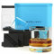 Berlinzo Moule à glaçons transparent de qualité supérieure – Grands carrés de glace transparents de 5,3 cm pour whisky et cocktails – Moule à glaçons facile à enlever – Sac de rangement et inserts en
