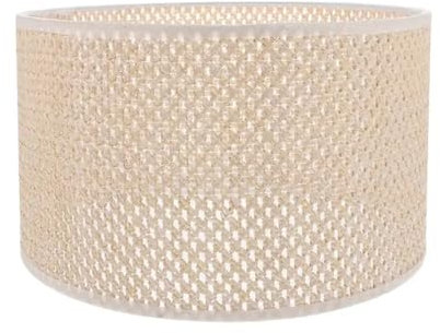 Aqxyxsw Abat-Jour en rotin tissé, Couverture de lumière, Abat-Jour de Table, Lustre de Bureau, Pendentif, Cylindre en jonc de mer, Tambour, Tissu Suspendu fangzi (Color : Rose Gold)