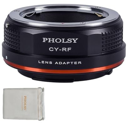 PHOLSY Lens Mount Adapter Manual Focus: Compatible with Contax/Yashica (C/Y) Lens to Canon RF (EOS R-Type) Camera Body