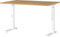 Germania Schreibtisch 7910-552, in Grandson-Eiche-Nb./Weiß, me. höheneinst., 120 x 91 x 80 cm (BxHxT)