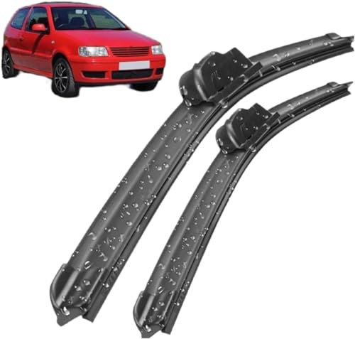 RAKTDA Scheibenwischer für VW Polo 3 6N 6KV 6N2 1994-2002 21+21, Leiser Ersatzwischblätter Wischer Klingen Wischerblätter Wischerblatt Hinten Heckwischer Wischblattersatz ZubehöR