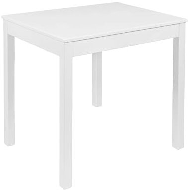 Krok Wood Esstisch Tomas aus Massivholz in Buche, Farbe Weiß (75 х 50 х 75 cm)