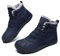 Scarpe Barefoot Stivali Invernali Stivali Neve Uomo Donna Impermeabile Caldo Scarpe Trekking Stivaletto Outdoor Doposci Resistente Antiscivolo Comode Unisex Blu WU44