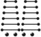 Gojewen 12er Zungenpiercing Schwarz Brustwarzenpiercing Chirurgenstahl Piercing Zunge Brustwarze 10/12/14/16/18/20mm