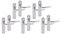 HANDLEZONE® 5 Pairs Avis Polished Chrome Lever Latch Door Handle Set on Long Backplate, for Internal Doors