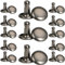 Lot de 100 rivets tubulaires à double capuchon pour cuir, vêtements, chaussures, sacs, ceintures - 9 mm x 8 mm