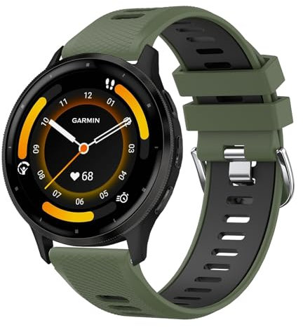 AK für Garmin Venu 3/Damu 2/Forerunner 255 265 Armband - Herren & Damen, 22mm Quick Release Silikon Uhrenarmband Sport Ersatzarmbänder für Garmin Vivoactive 4 Armband