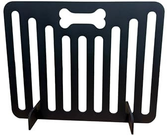 See-Through Dog Barrier, Versatile Freestanding Dog Gate, Indoor Wood Fence (Black, 51 x 75 cm/small dogs)