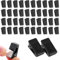 LERANXIN 40 StüCk Klammern Klein, Mini Klammern mit Selfadhesive, Schwarzem Kunststoff Clips, Klemmen Klein Federclips für Heim- und BüRodekoration