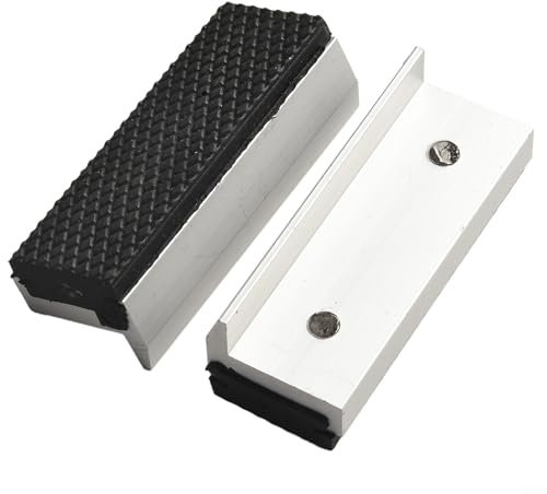 Mâchoires d'étau souples et solides pour tout étau en métal - Maintient solidement les pièces rondes et hexagonales - Design en forme de V - Protection multi-usage (12,7 cm)