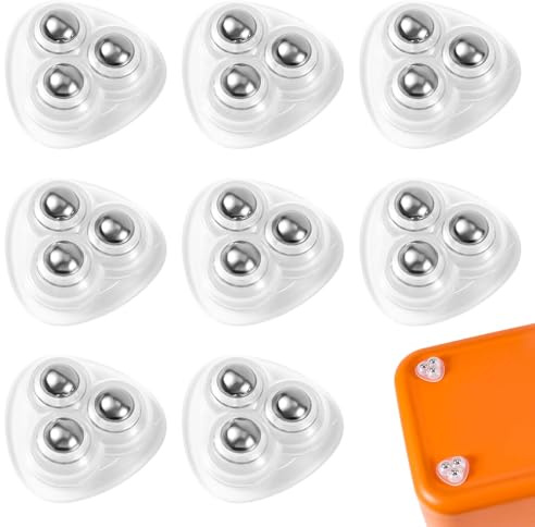 8stk Mini-Lenkrollen für Theken und Küchengeräte, Universell Geräterollen 360° Drehbar Rollenrollen Selbstklebende Rollen für Mülleimer Aufbewahrungsboxen Kleine Möbel