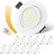 fosfor LED Einbaustrahler 230V Dimmbarer, 25mm Einbautiefe, 600LM, IP44 Spritzwassergeschützt, 5W Ersetzt 50W Halogenstrahler, 12er Set, für Küche, Badezimmer, Wohnzimmer (Kaltweiß 6000K, Weiß)