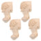 Gadpiparty Wooden Cabinet Feet Set 4pcs Embossed Vintage Style Furniture Legs for Sofa Table Couch
