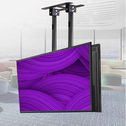 Double Sided Ceiling TV Mount Stand - Tv Wall Mount, Telescopic Height Adjustment TV Lift, for 60-100 Inch TV Hanging Adjustable Tilt TV Telescopic Stand, Support 2 Screens Roof Br