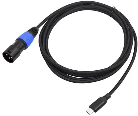 F Fityle Câble USB C vers XLR mâle, sortie téléphone vers XLR mâle en alliage de Zinc, facile à utiliser, connecteur Audio de Studio pratique pour mélangeurs, 100cm