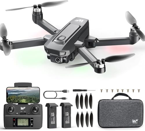 DEERC D35 Drone con Fotocamera 4K per Adulti, Quadcottero RC Pieghevole con Ritorno Automatico GPS, Motore Brushless, Follow Me, Volo Circolare, Mantenimento dell'Altitudine, 40 Minuti di Volo