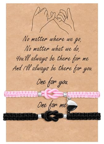 VGWON Magnetarmband für Pärchen, Geschenk für Ihn Sie Freund Freundin, 2 gegenseitig attraktive Liebe Charme Armbänder, Männer Frauen Schmuck Geschenk