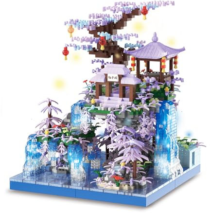 QISHOUTING Cherry Blossom Tree Building Set for Adults, 2436PCS, Flowers Bonsai Tree Mini Blocks Kit for Adult,Japanese Sakura-Tree House Building Blocks,Gift Ideas for Girls 8 10 12 14+