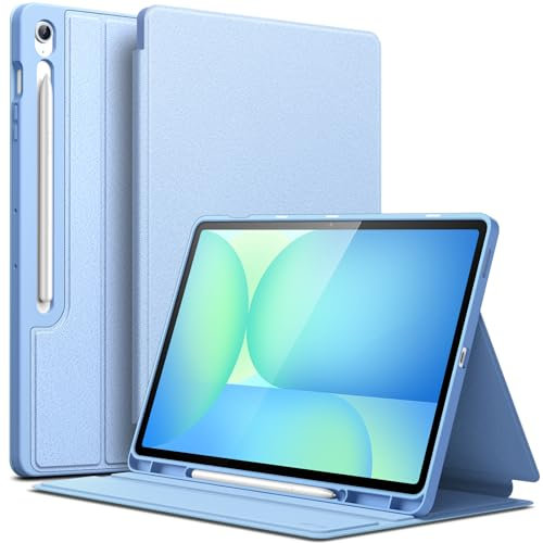 JETech Case for Samsung Galaxy Tab S10 FE Plus/S10 FE+ 13.1-Inch with S Pen Holder, Slim Folio Stand Protective Tablet Cover, Multi-Angle Viewing (Blue)