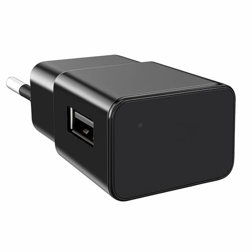 Cámara Espía Oculta en Cargador USB – Full HD 1080p, WiFi, Grabación en Bucle, App Android/iOS, Detección de Movimiento, Soporte MicroSD hasta 256GB – Cámara de Seguridad Discreta para Hogar u Oficina