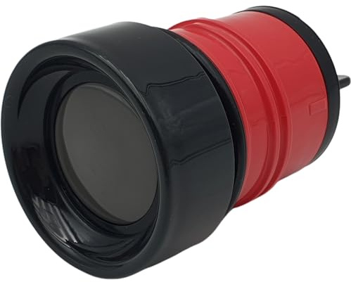 NaschLager Couvercle compatible avec Emsa Bludrop SS-520018 - Bouchon de rechange pour gourde - 0,5 l - Couleur : noir et rouge - 500 ml - Bouchon de rechange à pression tout autour