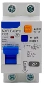 Interruttore magnetotermico differenziale NXBLE-63YH 100MA 0.1A RCBO Interruttore magnetotermico differenziale NXBLE 32A 40A 63A 125A(4P,16A)