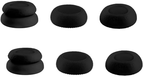 Wellrun 6Pcs Thumb Stick Caps for PlayStation Portal,Anti-Slip SiliconeJoystick Protector Covers,Wear Resistant Protective Caps(Black)