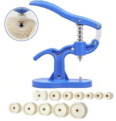 1 Set Sicherheitsaugen Handpresse und Ergonomisches Montagewerkzeug für Sicherheitsaugen Zeitsparendes Praktisches Häkel Zubehör für DIY Basteln Amigurumi Erwachsene Handwerk Projekte