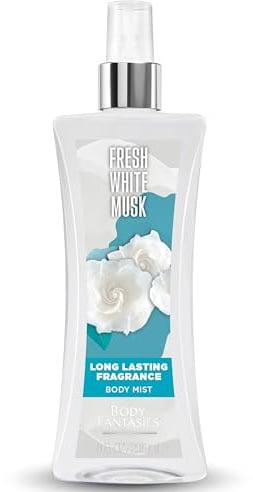 Body Fantasies Signature Fragrance Body Spray, Fresh White Musk, 8 Fluid Ounce