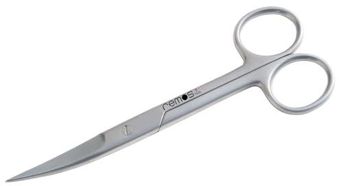 REMOS Ciseaux de Ménage, Ciseaux universels, pointus, lame courbée, 14.5 cm, Acier inoxydable