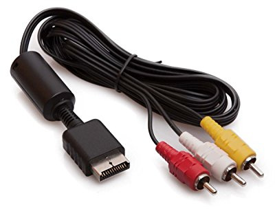 AKTrend® AV/TV Audio Video Scart Kabel für SONY Playstation 2 3 PS2 PS3 3-Cinch Adapter Kabel Stecker