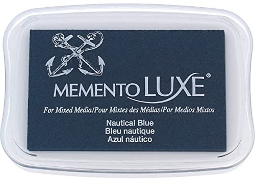 Tsukineko Memento Luxe Stempelkissen, Verschiedene Medien, nautisches Blau