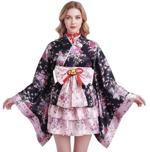 CoolChange Kimono Cosplay de Lolita avec jupe à fanfreluches, taille M