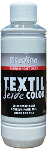 Piccolino Seidenmalfarbe Weiß 250ml - Seidenfarbe Textil Color - Textilfarbe Seide