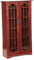 SEI Furniture Vitrine, Holzglas, Kirsche, 121,3 cm H x 66,7 cm B x 24,1 cm T
