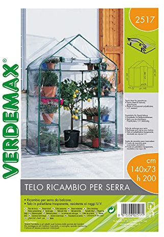 Verdemax 2517 - Telo Ricambio per Serra (140 X 73 X H 200 Cm)